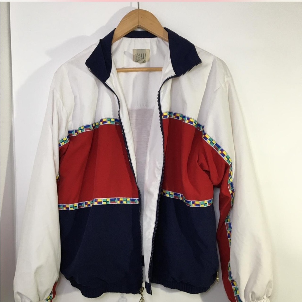 Teddi White and Blue Jacket